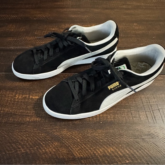 Puma Suede Classic Sneakers Black White Retro Men's Size 14 - Picture 2 of 8